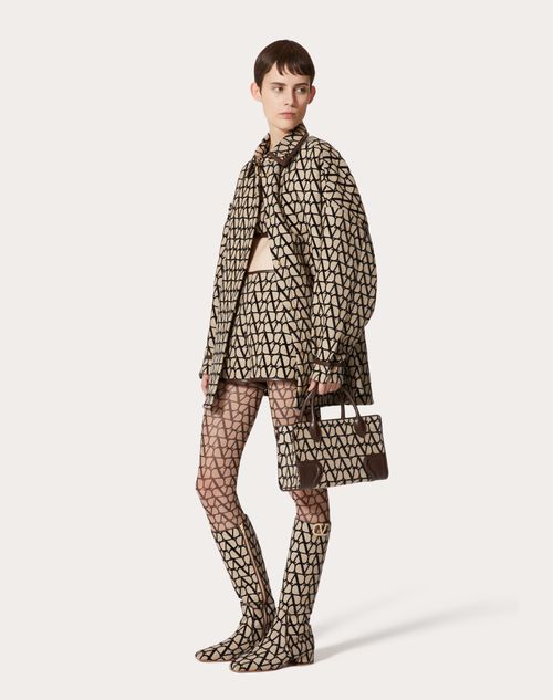 Valentino Garavani - La Quatrieme Toile Iconographe Small Shopping Bag - Beige/black - Woman - Bags Toile Iconographe