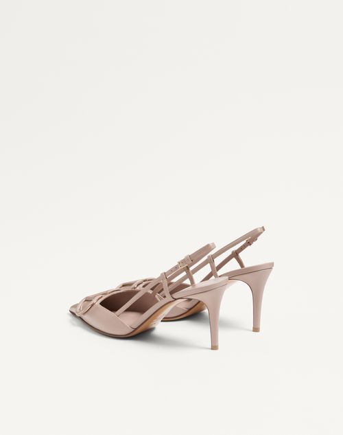 Valentino Garavani - Vlogo Signature Calfskin Slingback Pump 80 Mm / 3.15 In. - Poudre - Woman - Shoes