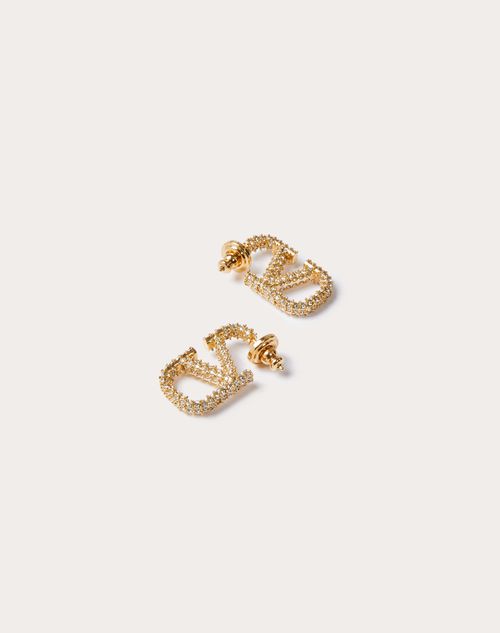 Valentino Garavani - Vlogo Signature Metal Earring - Gold - Woman - Jewellery
