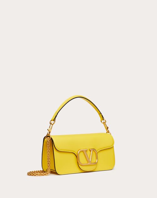 Valentino Garavani - Locò Calfskin Shoulder Bag - Yellow - Woman - Shoulder Bags