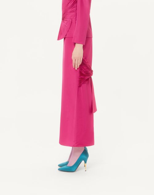 Valentino - Long Taffeta Skirt - Fuchsia - Woman - Skirts