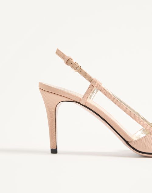 Valentino Garavani - Vlogo Signature Slingback Pumps In Moiré Fabric 80mm - Pink - Woman - Pumps