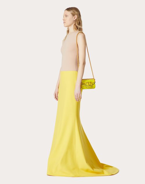 Valentino Garavani - Locò Small Shoulder Bag In Calfskin - Yellow - Woman - Valentino Garavani Loco