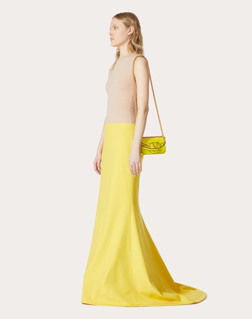 Valentino Garavani - Locò Small Shoulder Bag In Calfskin - Yellow - Woman - Woman