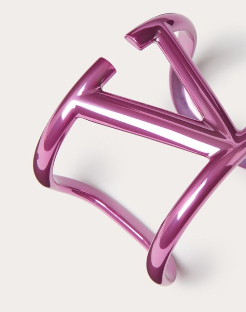 Valentino Garavani - Vlogo Signature Metal Bracelet - Pink Pp - Woman - Jewels - Accessories