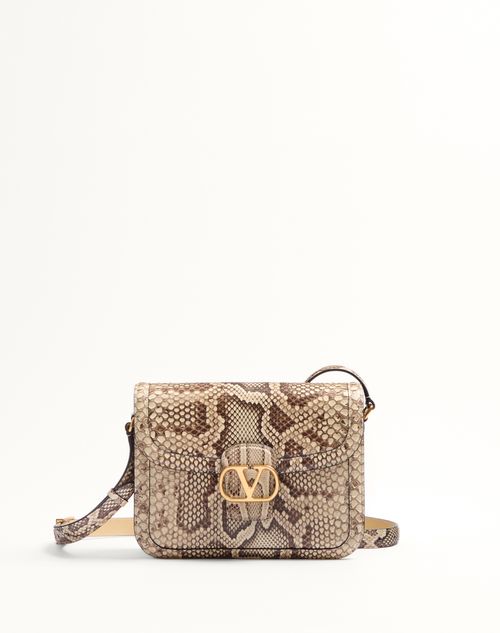 Valentino Garavani - Valentino Garavani 9to5 Python Shoulder Bag - Cream - Woman - Shoulder Bags
