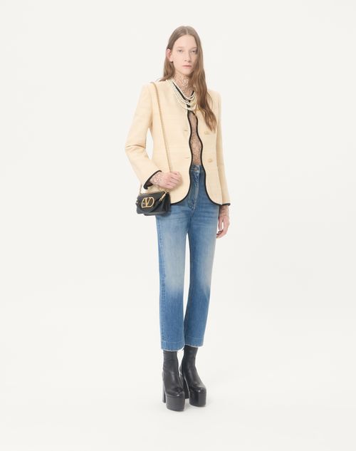 Valentino Garavani - Valentino Garavani Locò Small Shoulder Bag In Calfskin - Black - Woman - Shoulder Bags