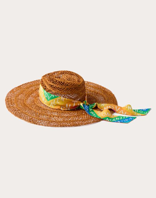 Valentino Garavani - Escape Wide Brim Straw Hat With Silk Bandeau Scarf - Multicolor - Woman - Woman View All