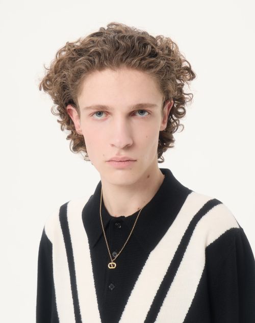 Valentino Garavani - Valentino Ovalette Metal Necklace - Gold - Man - Jewellery