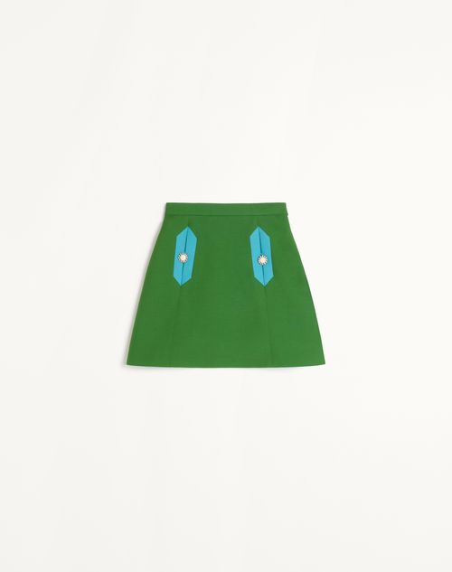 Valentino - Crepe Couture Skirt - Laurel/celestial Blue - Woman - Skirts