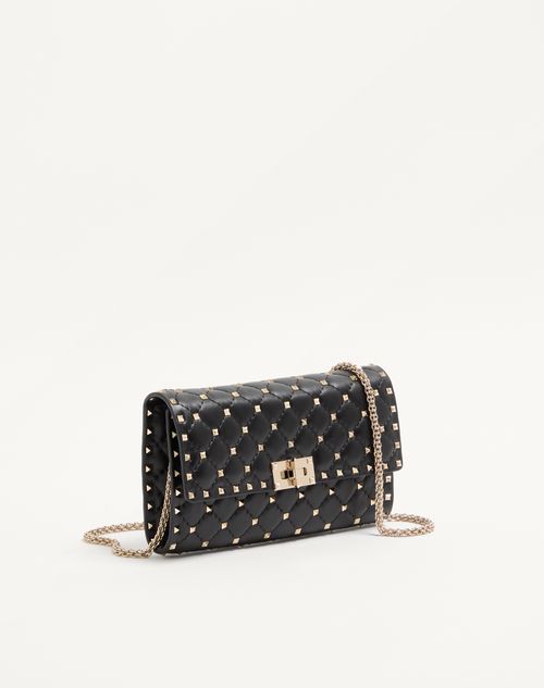 Valentino Garavani - Rockstud Spike Nappa Leather Crossbody Clutch Bag - Black - Woman - Clutches