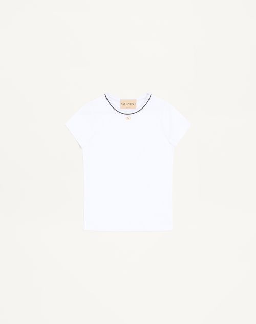 Valentino - Cotton Jersey T-shirt - White - Woman - T-shirts And Sweatshirts