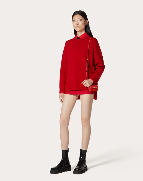 Valentino - Pull En Laine - Rouge - Femme - Maille