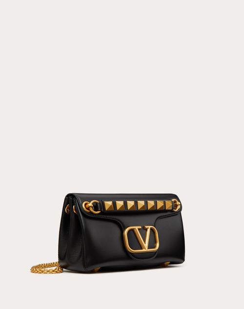 Valentino Garavani - Stud Sign Nappa Shoulder Bag - Black - Woman - Shoulder Bags