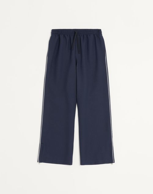 Valentino - Nylon Trousers With Vlogo Patch - Blue - Man - New Arrivals