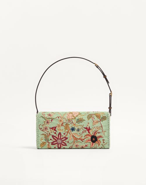 Valentino Garavani - Valentino Garavani Devain Embroidered Small Shoulder Bag - Multicolor - Woman - Shoulder Bags