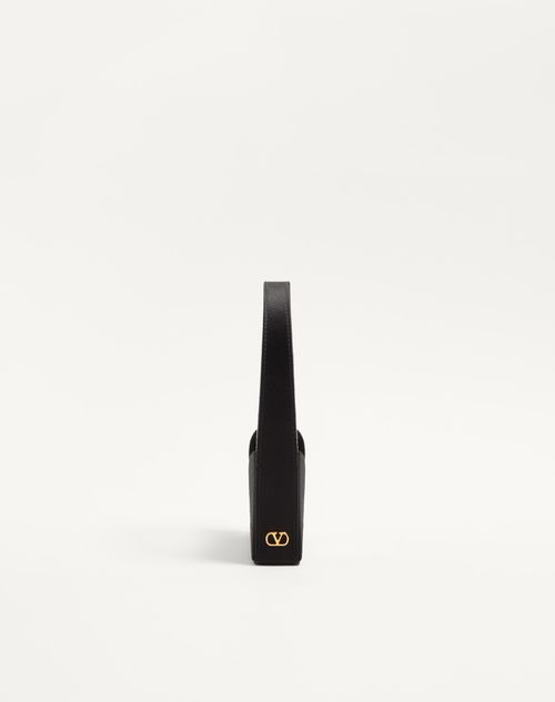 Valentino Garavani - Valentino Garavani Minaumorphe Minaudière In Metal With Swarovski® Crystals And Satin Case - Antique Brass/black - Woman - Clutches