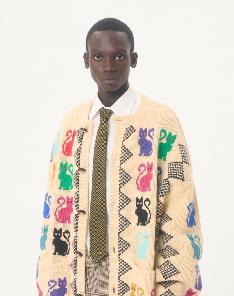 Valentino Garavani Valentie Cotton Jacquard Tie With Chamber Pattern And Vlogo Signature Detail Man Multicolour Uni