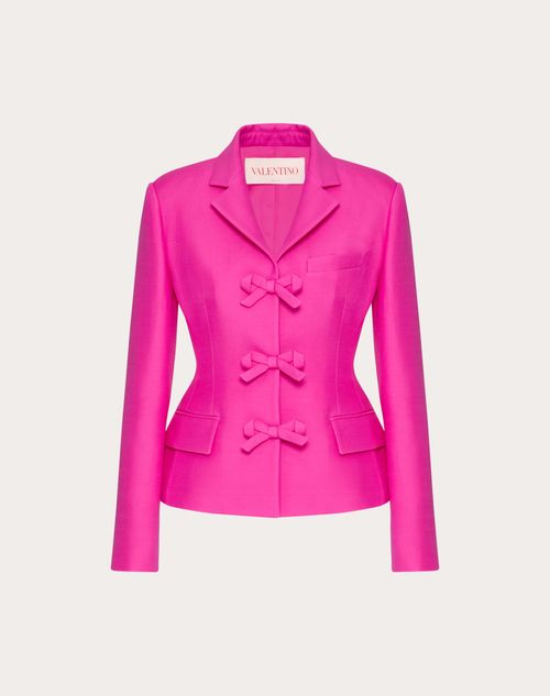 Valentino - Crepe Couture Jacke - Pink Pp - Frau - Jacken Und Mäntel