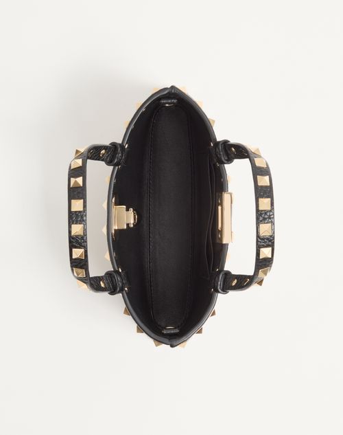 Valentino Garavani - Mini Rockstud Shopping Bag In Pony-effect Calfskin With Animal Print - Animal Print - Woman - Totes