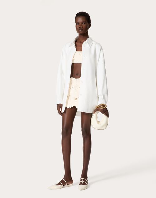 Valentino - Embroidered Crepe Couture Bralette - Ivory - Woman - Shirts & Tops