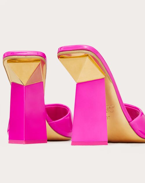 Valentino Garavani - One Stud Hyper Slide Sandal In Patent Leather 105mm - Pink Pp - Woman - Woman View All