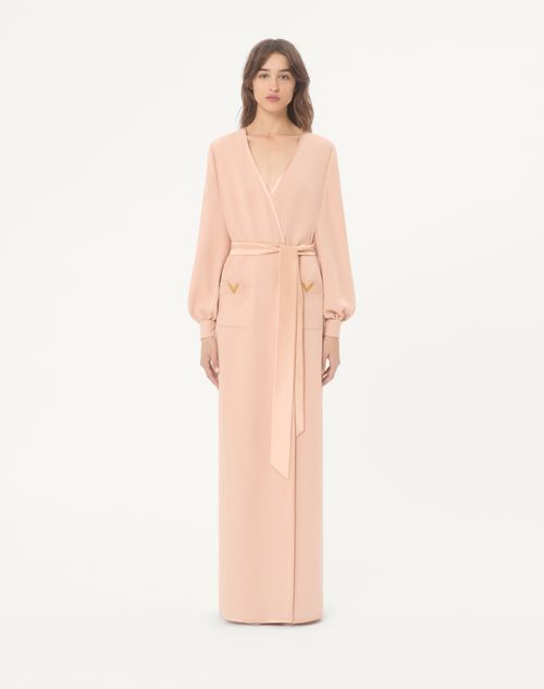 Valentino - Cady Couture Long Dress - Salmon - Woman - Gowns