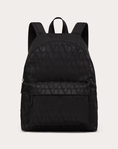 Valentino Garavani - Toile Iconographe Backpack In Technical Fabric - Black - Man - Bags