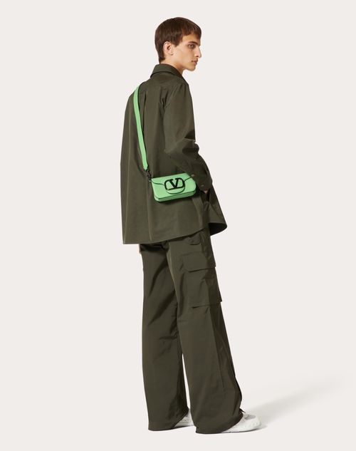 Valentino Garavani - Mini Locò Crossbody Calfskin Bag - Mint - Man - Shoulder Bags