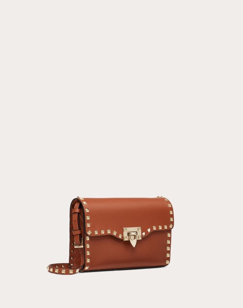 valentino rockstud bag brown