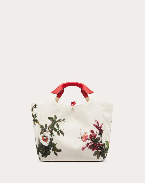 Valentino Garavani - Valentino Garavani Atelier Bag Medium Canvas Shopper With Embroidery - Multicolor - Woman - Woman Sale