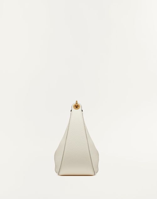 Valentino Garavani - Small Vlogo Moon Hobo Bag In Grainy Calfskin With Chain
 - Ivory - Woman - Woman View All