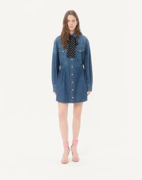 Valentino - Midi Denim Dress - Denim - Woman - Denim