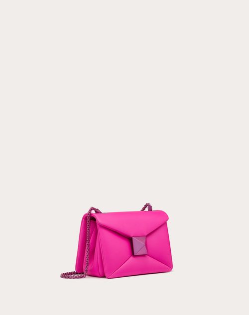 Valentino Garavani - Small One Stud Bag In Nappa Leather With Chain - Pink Pp - Woman - Shoulder Bags