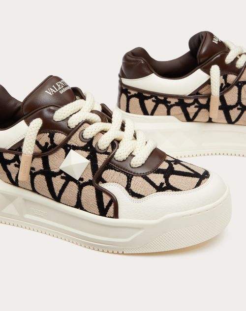 One Stud Xl Low-top Sneaker In Nappa Leather And Toile Iconographe ...