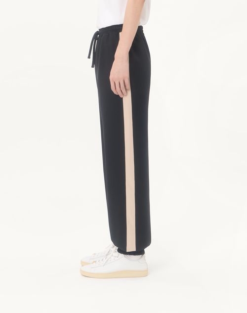 Valentino - Valentino Nylon Trousers With Vgold - Black/butter - Man - Trousers And Shorts