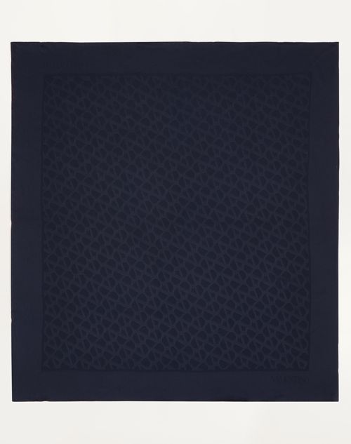 Valentino Garavani - Chalina De Seda Toile Iconographe - Azul Marino - Mujer - Accesorios Suaves