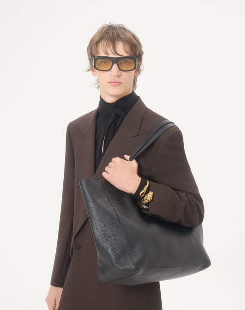Valentino - Valentino Double-breasted Jacket In Light Double Wool - Dark Brown - Man - Coats And Blazers