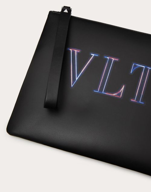 Valentino Garavani - Neon Vltn Pouch - Black/multicolor - Man - Man Bags & Accessories Sale
