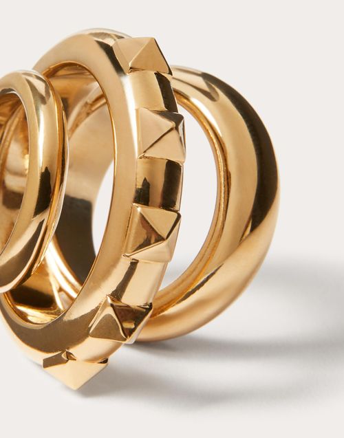Valentino Garavani - Rockstud Metal Ring - Gold - Woman - Jewelry
