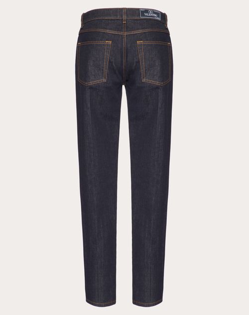 Valentino - Pantalón De Mezclilla Con Etiqueta De Sastrería De Maison Valentino - Denim - Hombre - Denim