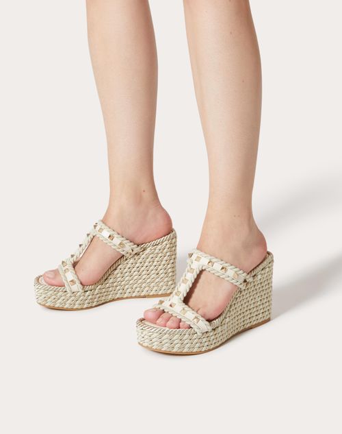 Rockstud espadrille wedge valentino garavani sale