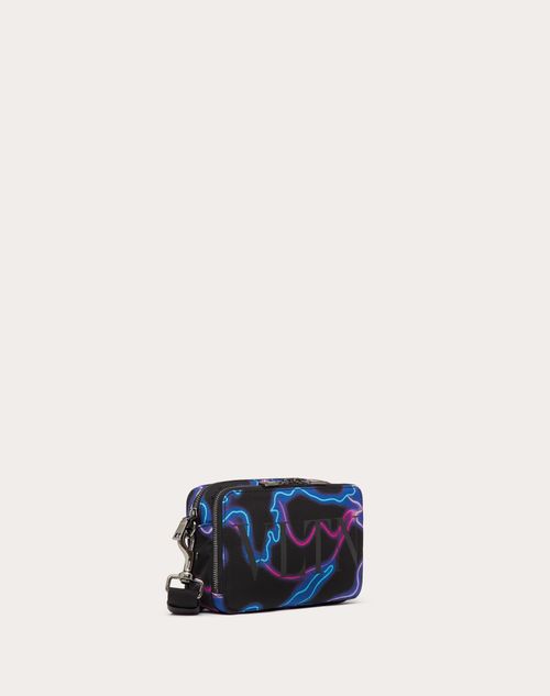 Valentino Garavani - Neon Camou Nylon Crossbody Bag - Black/multicolor - Man - Cross Body Bags