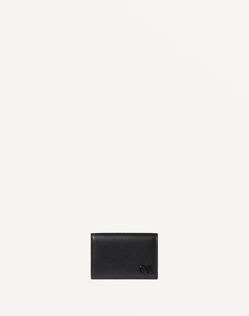 Valentino Garavani - Mini Vlogo Signature Calfskin Cardholder - Black - Man - Accessories