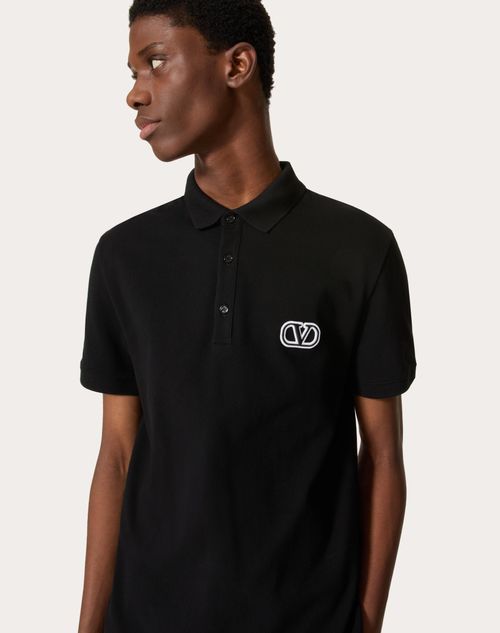 Black polo tee sales shirt