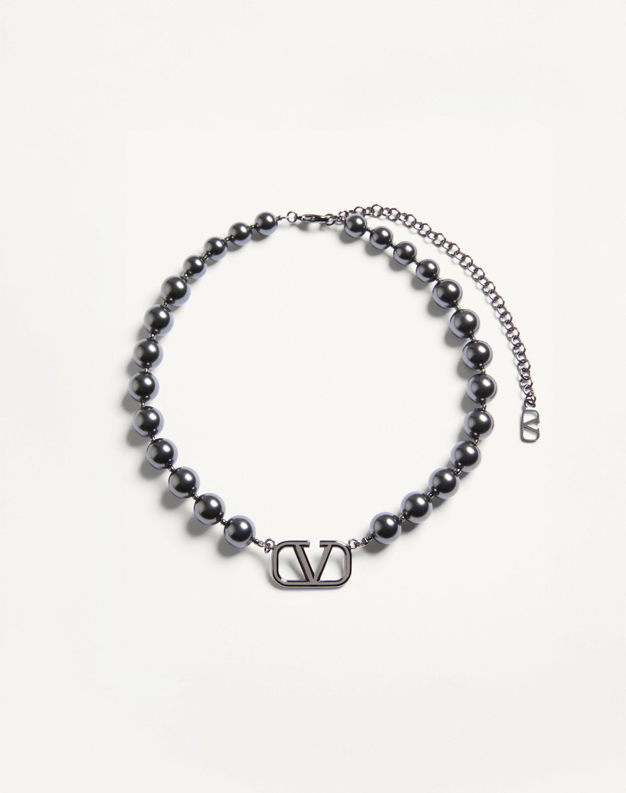 Vlogo Signature Metal Choker With Swarovski® Pearls for Man in 