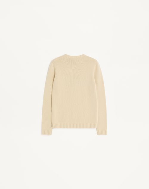 Valentino - Chez Valentino Sweater - Birch/black - Woman - Knitwear