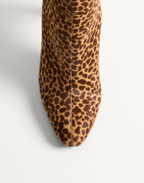 Valentino Garavani - Hotty Boot In Pony-effect Calfskin 100mm - Animal Print - Woman - Boots And Ankle Boots