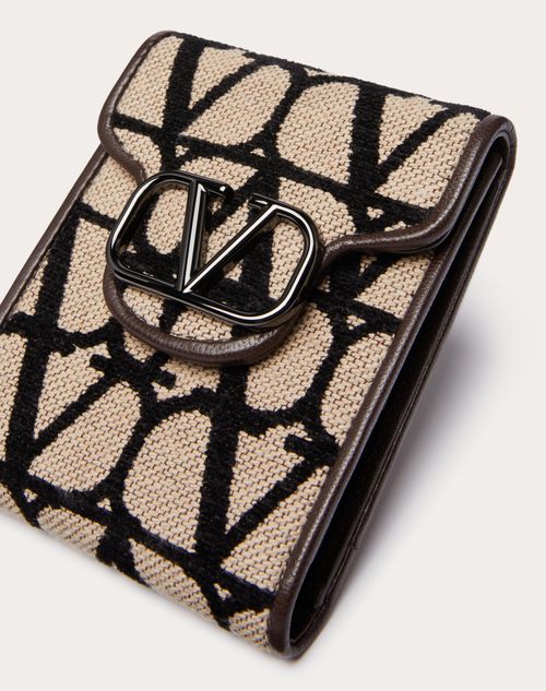 Valentino Garavani - ロコ トワル イコノグラフ ウォレット
 - ベージュ/ブラック - メンズ - Wallets & Cardcases - M Accessories