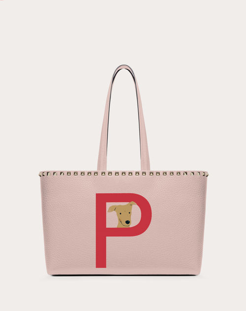 Valentino Garavani Rockstud Pet Customizable Small Tote Bag for Woman in  Rose Quartz/pure Red